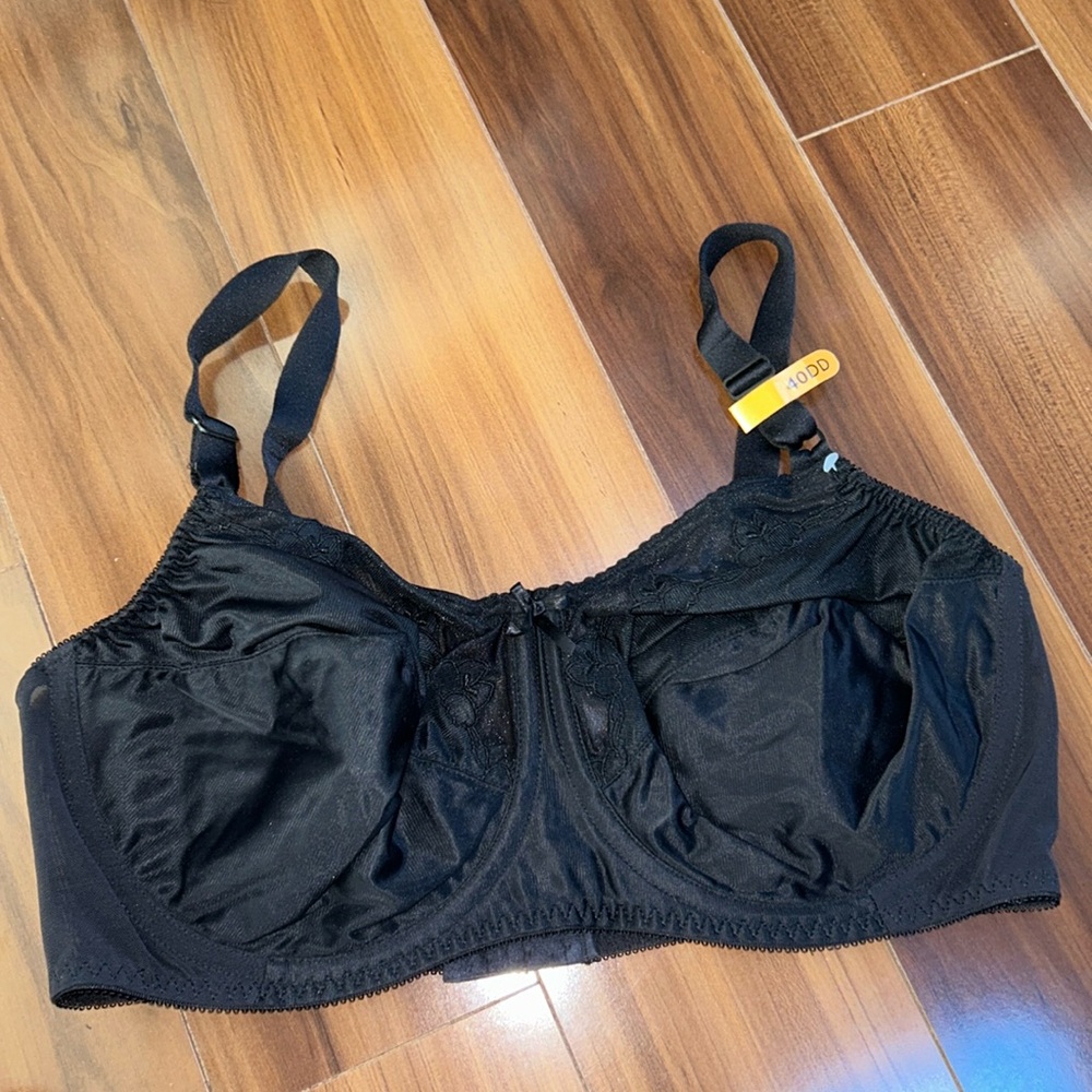40DD Bali 0180 new black bra unlined